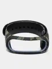 Зеленый силиконовый ремешок для Xiaomi Mi Band 3 и Mi Band 4 с принтом камуфляж