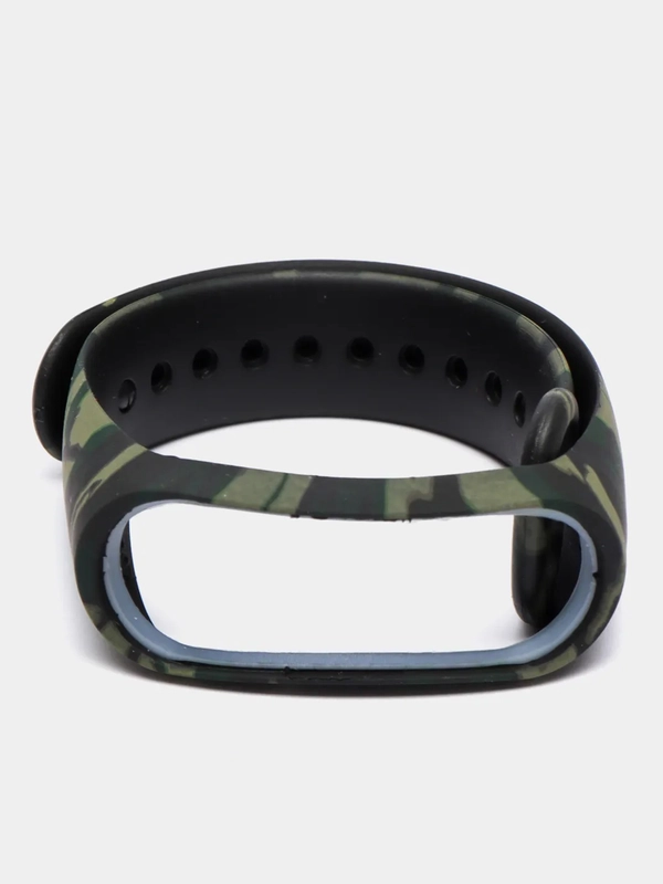 Силиконовый ремешок для Xiaomi Mi Band 3 и Mi Band 4 с принтом камуфляж
