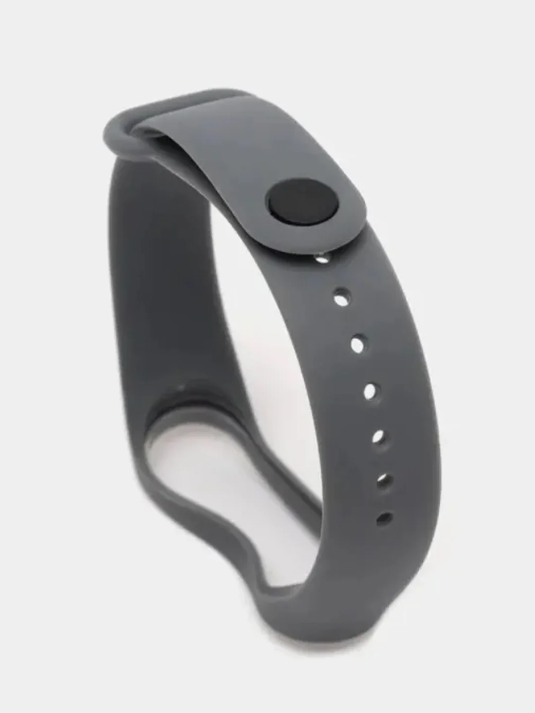 Тёмно-серый силиконовый ремешок для Xiaomi Mi Band 5 / Mi Band 6