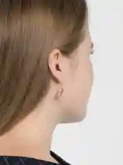 Розовый серьги с камнем