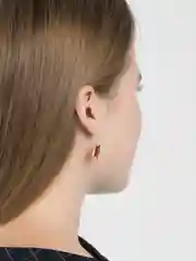 Зеленый серьги с камнем