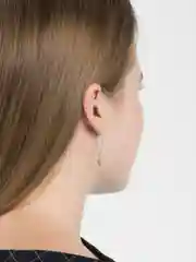 Серьги с подвеской сердце на цепочке