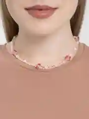 Колье из бусин "Грибочек"