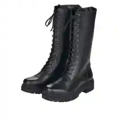 Черный сапоги зимние женские Rieker, из натуральной кожи