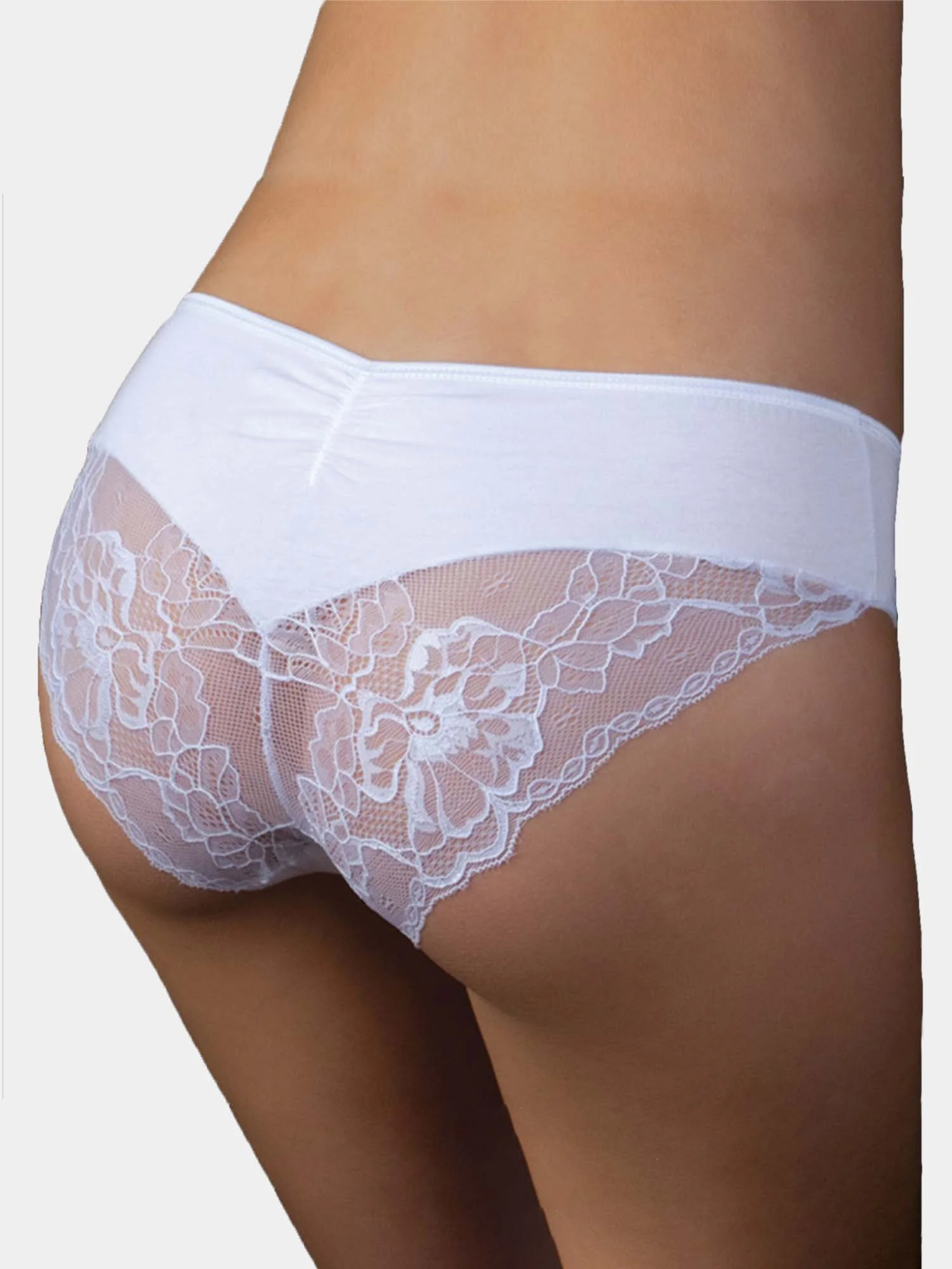Белый трусики Vis-A-Vis DS1180 кружевные разм. XS (42)