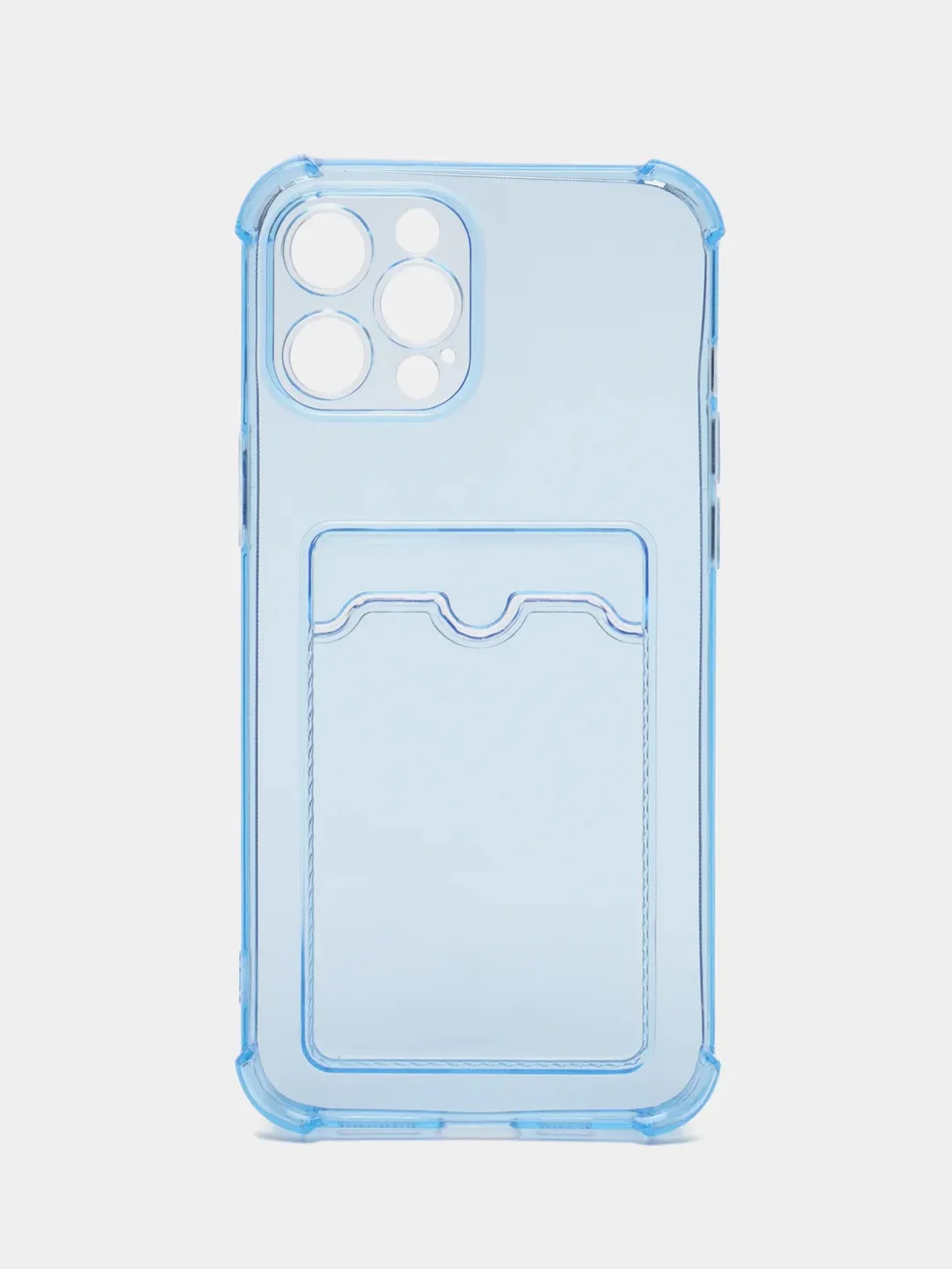 Чехол для iPhone XR, 11, 12, 13, 14 Pro Max, 7, 8+, прозрачный, силиконовый, с карманом для карт