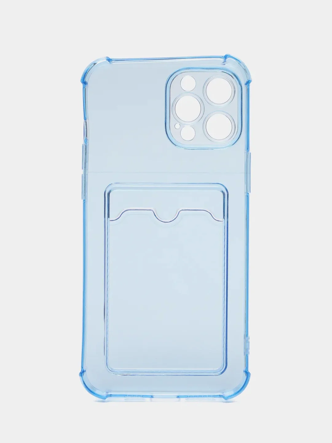 Чехол для iPhone XR, 11, 12, 13, 14 Pro Max, 7, 8+, прозрачный, силиконовый, с карманом для карт