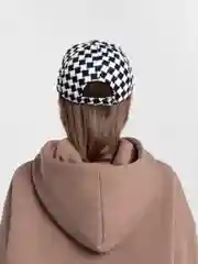 Черный кепка в клетку, унисекс, женская, бейсболка