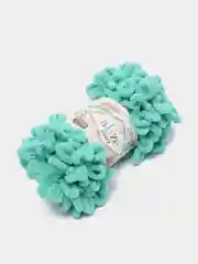 Бирюзовый пряжа Alize Puffy петельки, упаковка 5 мотков, 100% микрополиэстер