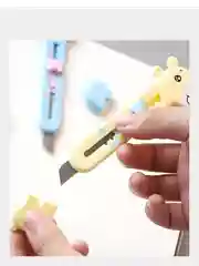 Бирюзовый яркий нож, канцелярский, классический