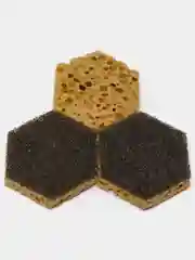 Кухоньчик губка для посуды, вакуумная упаковка, 3 штуки