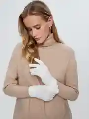 Белый перчатки женские Zarina