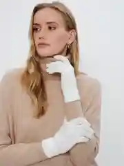Белый перчатки женские Zarina