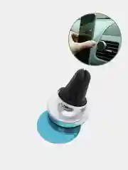Серебряный магнитный держатель для телефона автомобильный, крепление в воздуховод автомобиля, машины