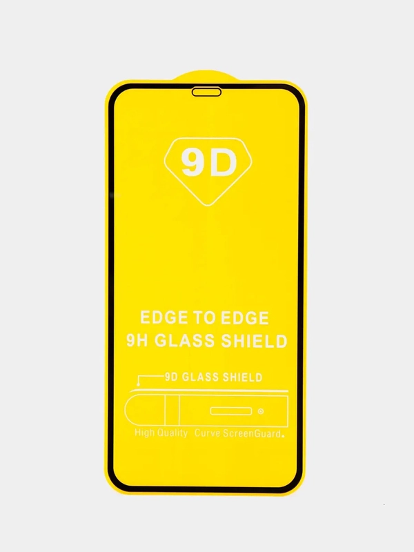 Защитное стекло 9D для iPhone (Айфон) XR / 11, с черной рамкой