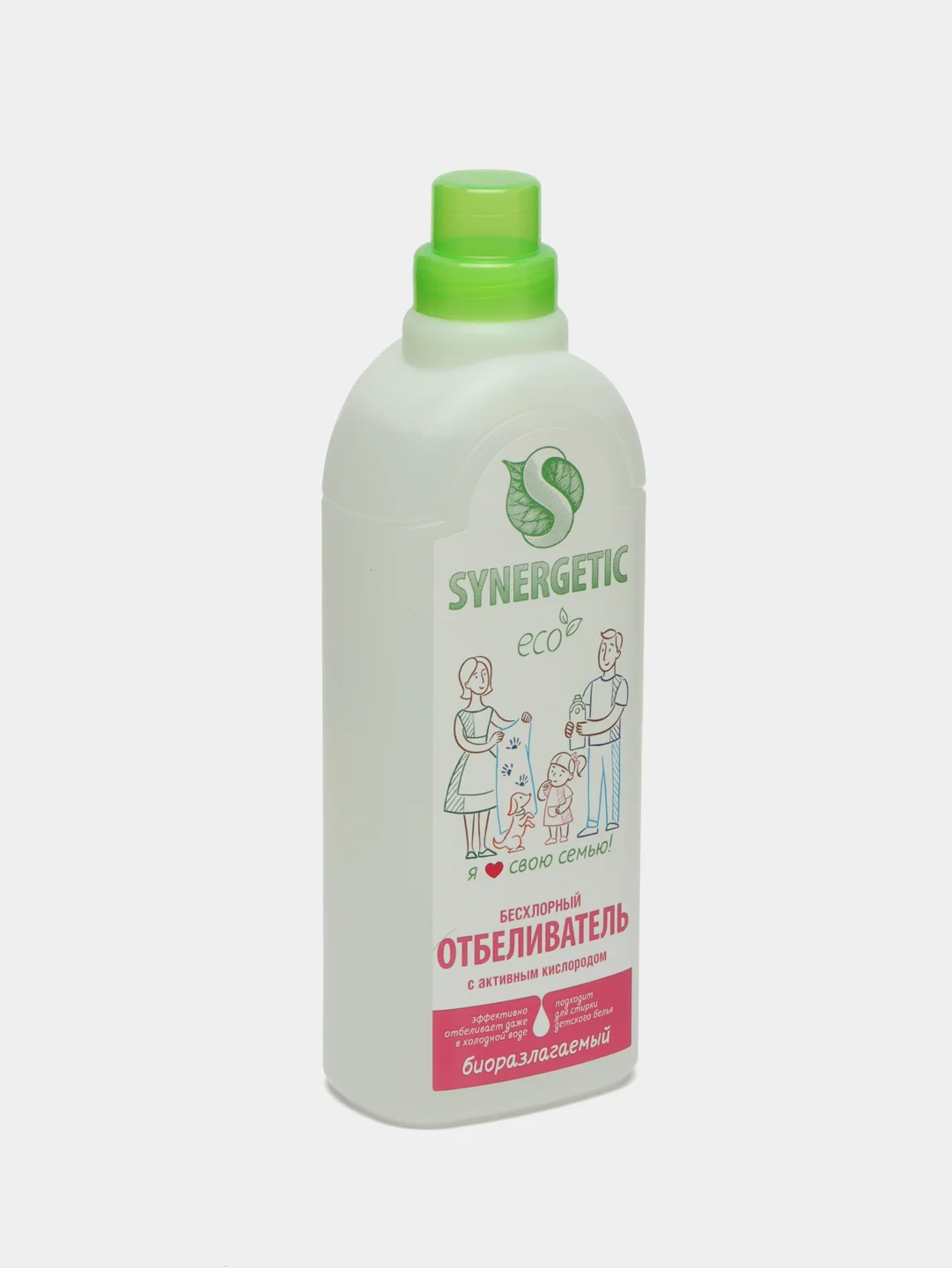 Отбеливатель Synergetic, гель, для белья и поверхностей, 1 л