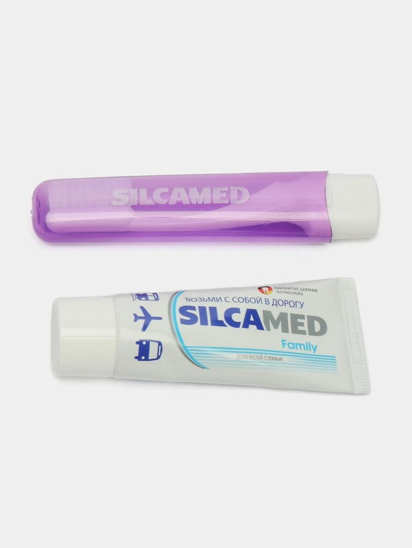 Набор дорожный: зубная паста Silcamed family, 30 г, зубная щётка Silcamed