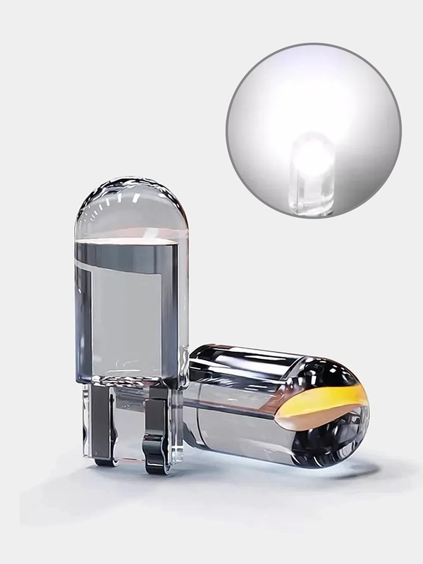 Светодиодные Габаритные LED лампы W5W T10 6 цвета Лампочки габариты/огонь/салон/подсветка