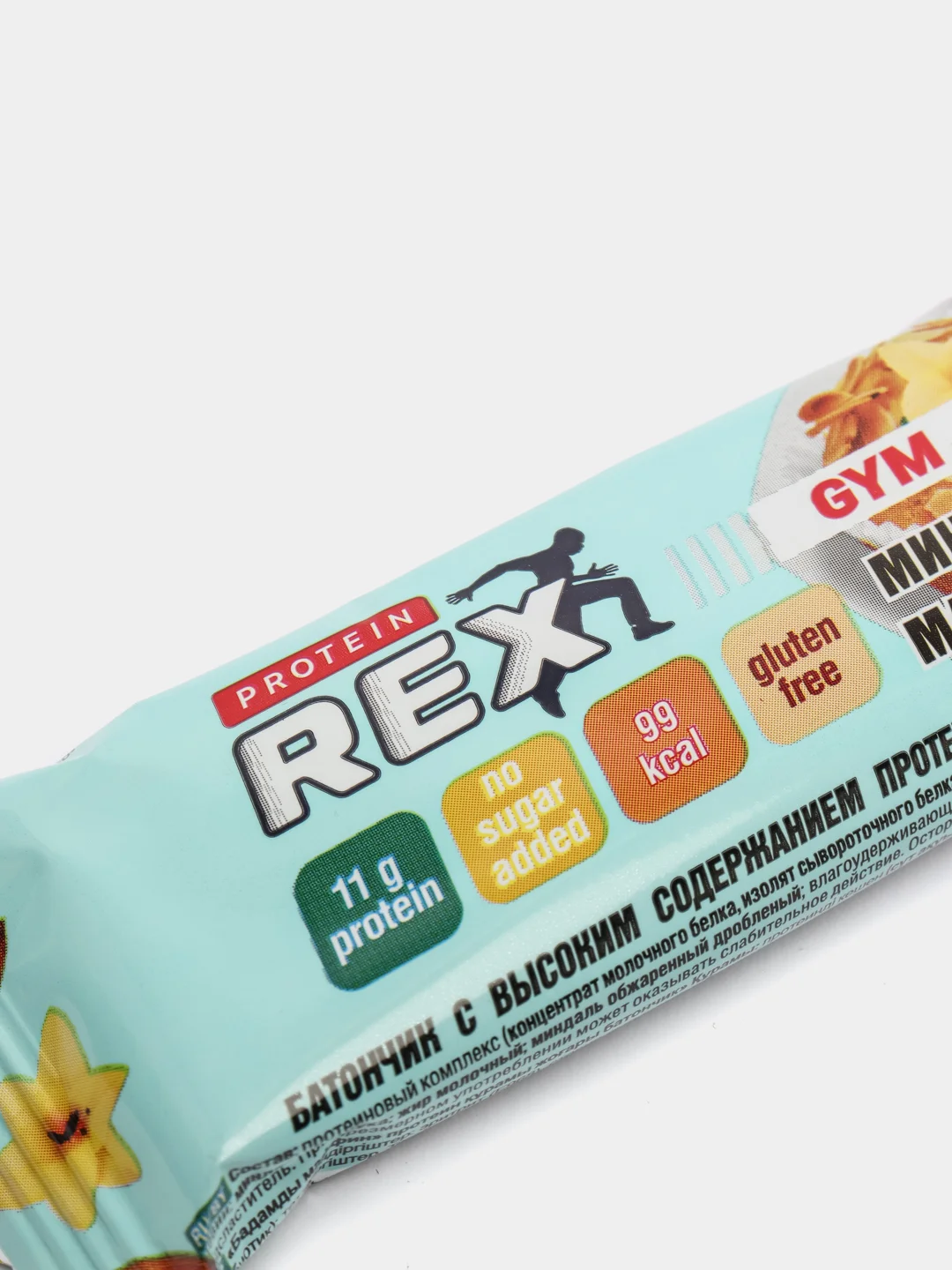 Протеиновый батончик ProteinRex LOW CARB "Миндальный маффин", без сахара, 35 г