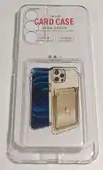 Белый чехол TECNO POVA 3 с карманом для пластиковой карты и защитой камеры
