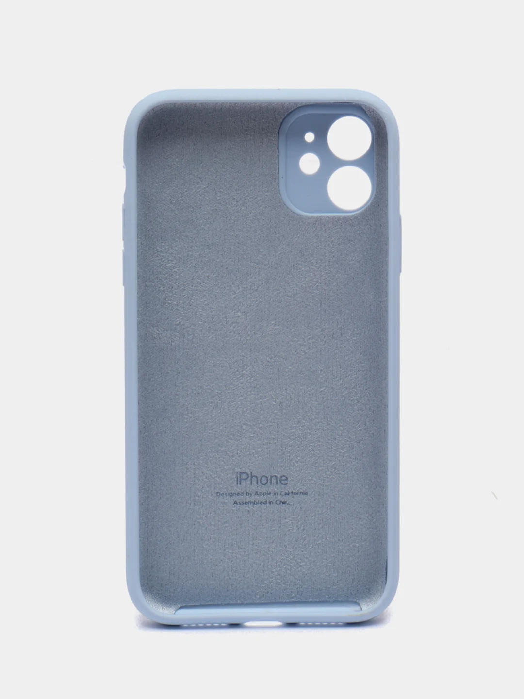 Ледяной чехол Silicone Case iPhone 11 с защитой камеры с бархатной подкладкой