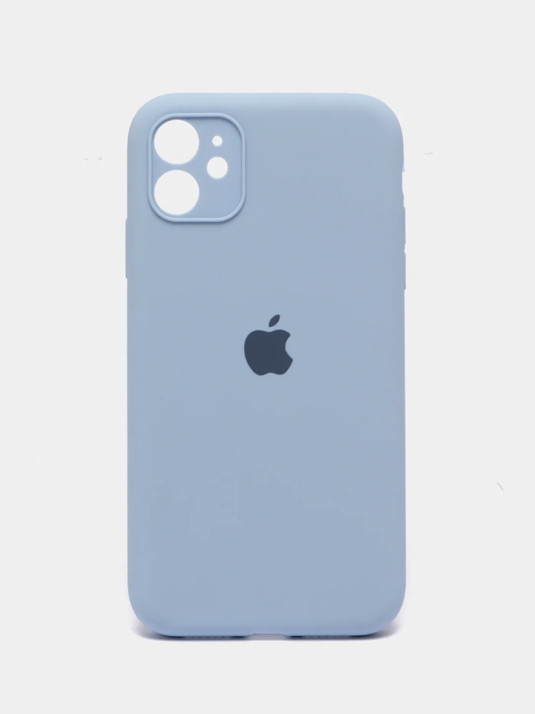 Ледяной чехол Silicone Case iPhone 11 с защитой камеры с бархатной подкладкой