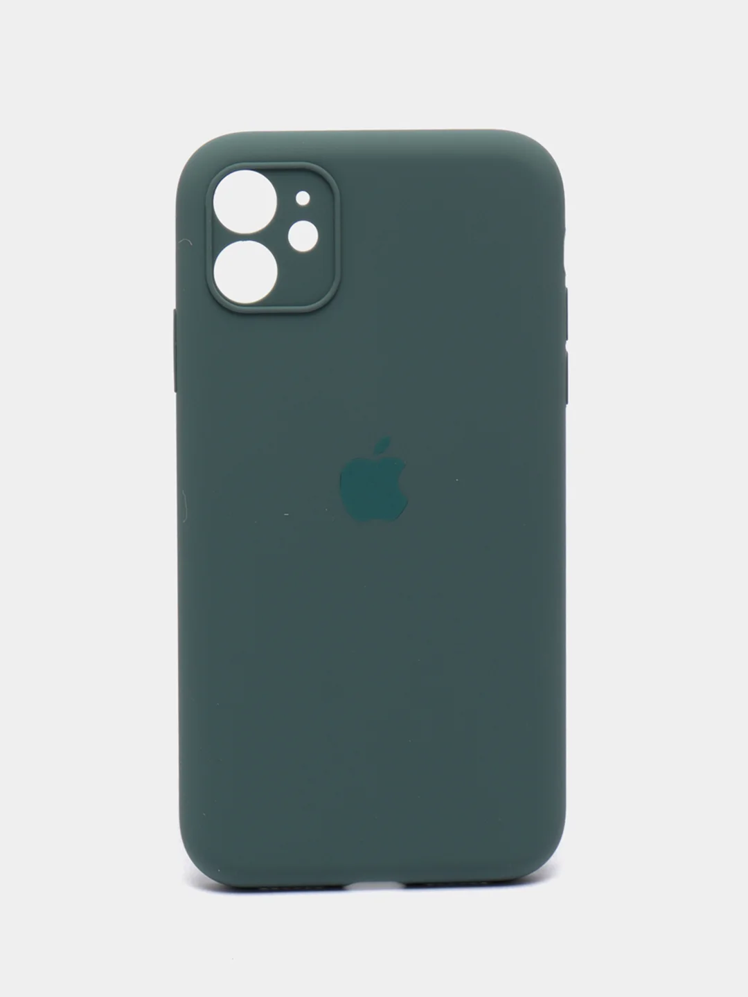 Тёмно-бирюзовый чехол Silicone Case iPhone 11 с защитой камеры с бархатной подкладкой