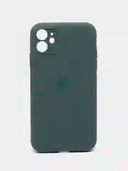 Тёмно-бирюзовый чехол Silicone Case iPhone 11 с защитой камеры с бархатной подкладкой