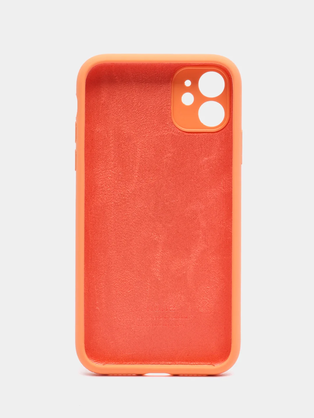 Манго чехол Silicone Case iPhone 11 с защитой камеры с бархатной подкладкой