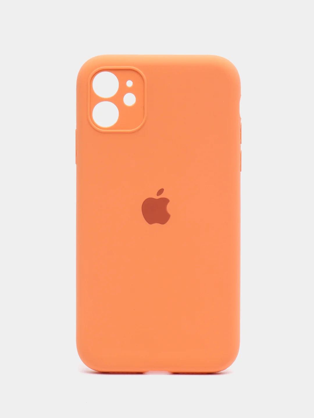 Манго чехол Silicone Case iPhone 11 с защитой камеры с бархатной подкладкой