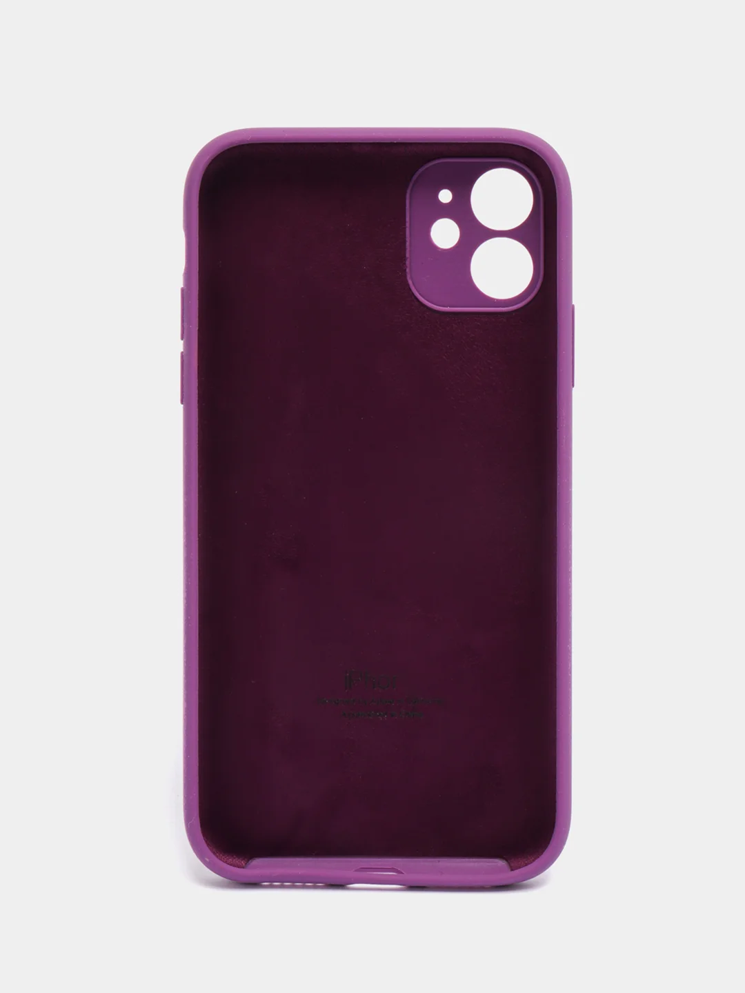 Пурпурный чехол Silicone Case iPhone 11 с защитой камеры с бархатной подкладкой