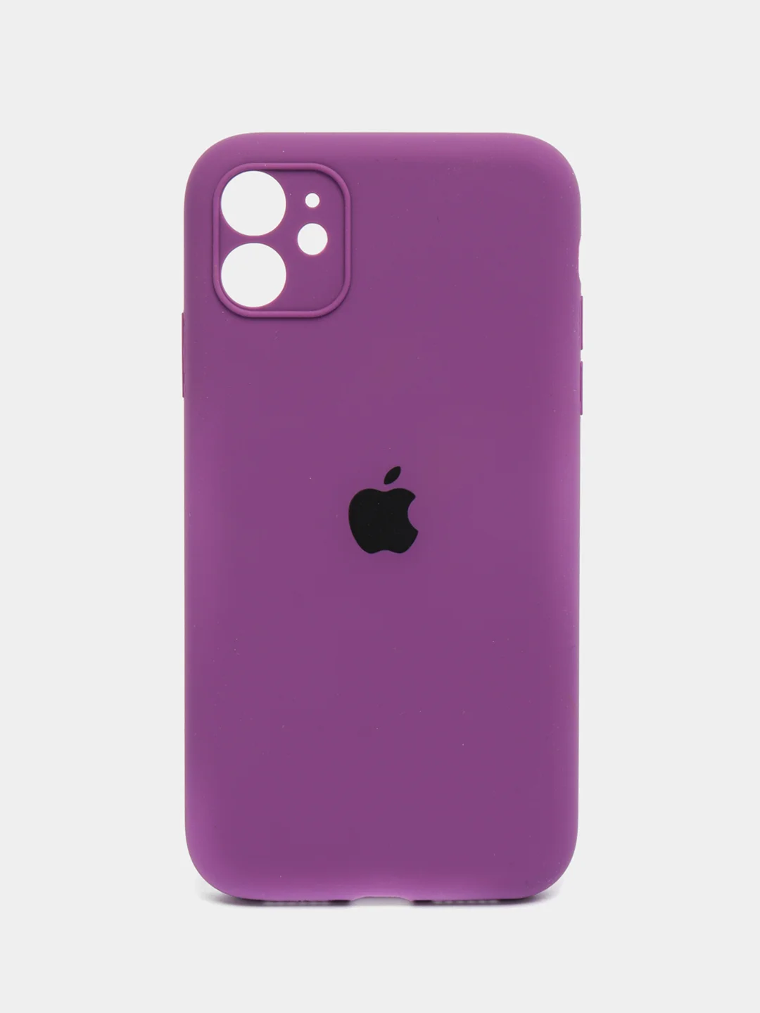 Пурпурный чехол Silicone Case iPhone 11 с защитой камеры с бархатной подкладкой