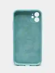 Бирюзовый чехол Silicone Case iPhone 11 с защитой камеры с бархатной подкладкой