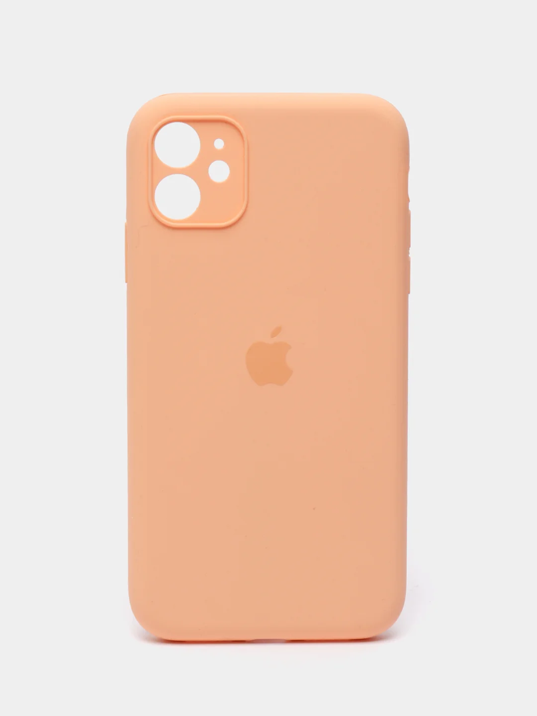 Кремовый чехол Silicone Case iPhone 11 с защитой камеры с бархатной подкладкой