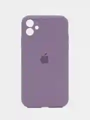 Аметистовый чехол Silicone Case iPhone 11 с защитой камеры с бархатной подкладкой