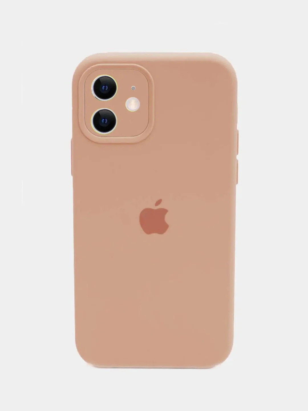 Коралловый чехол Silicone Case iPhone 11 с защитой камеры с бархатной подкладкой