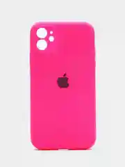 Фуксия чехол Silicone Case iPhone 11 с защитой камеры с бархатной подкладкой