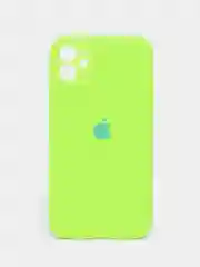 Лайм чехол Silicone Case iPhone 11 с защитой камеры с бархатной подкладкой