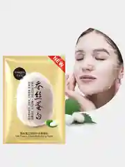 Белый маска для лица с протеинами шелка