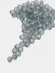 Серый бусины прозрачные, граненные, 8 мм