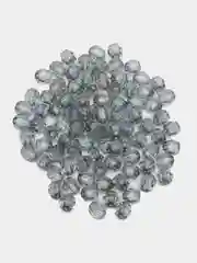 Серый бусины прозрачные, граненные, 8 мм