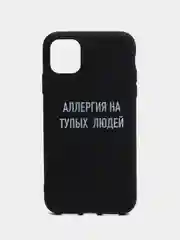 Черный силиконовый чехол с надписями для iPhone X/Xs, Xr, 11, 12/12Pro, 13/13Pro, 14/14Pro