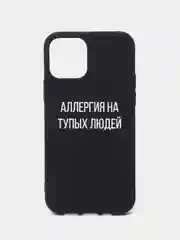 Черный силиконовый чехол с надписями для iPhone X/Xs, Xr, 11, 12/12Pro, 13/13Pro, 14/14Pro