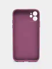 Пурпурный чехол для iPhone 11, силиконовый, со стеклянной панелью