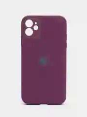 Пурпурный чехол для iPhone 11, силиконовый, со стеклянной панелью