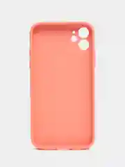 Оранжевый чехол для iPhone 11, силиконовый, со стеклянной панелью