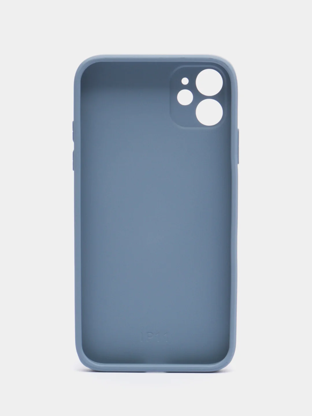 Светло-синий чехол для iPhone 11, силиконовый, со стеклянной панелью
