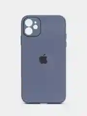 Светло-синий чехол для iPhone 11, силиконовый, со стеклянной панелью