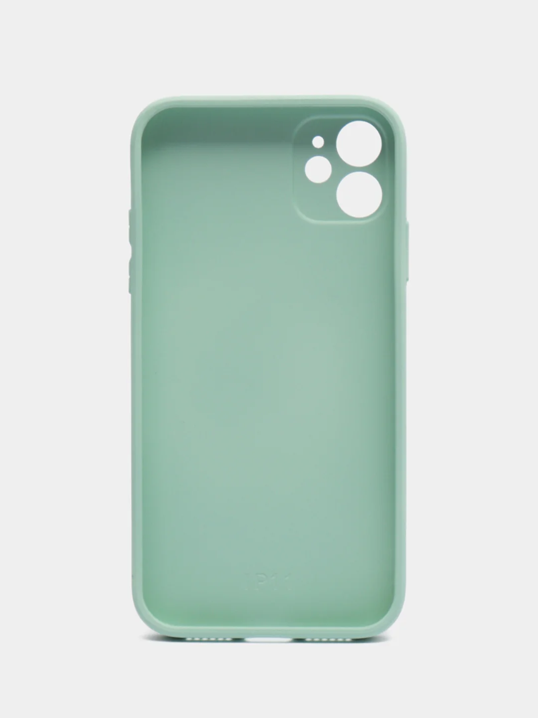Мятный чехол для iPhone 11, силиконовый, со стеклянной панелью