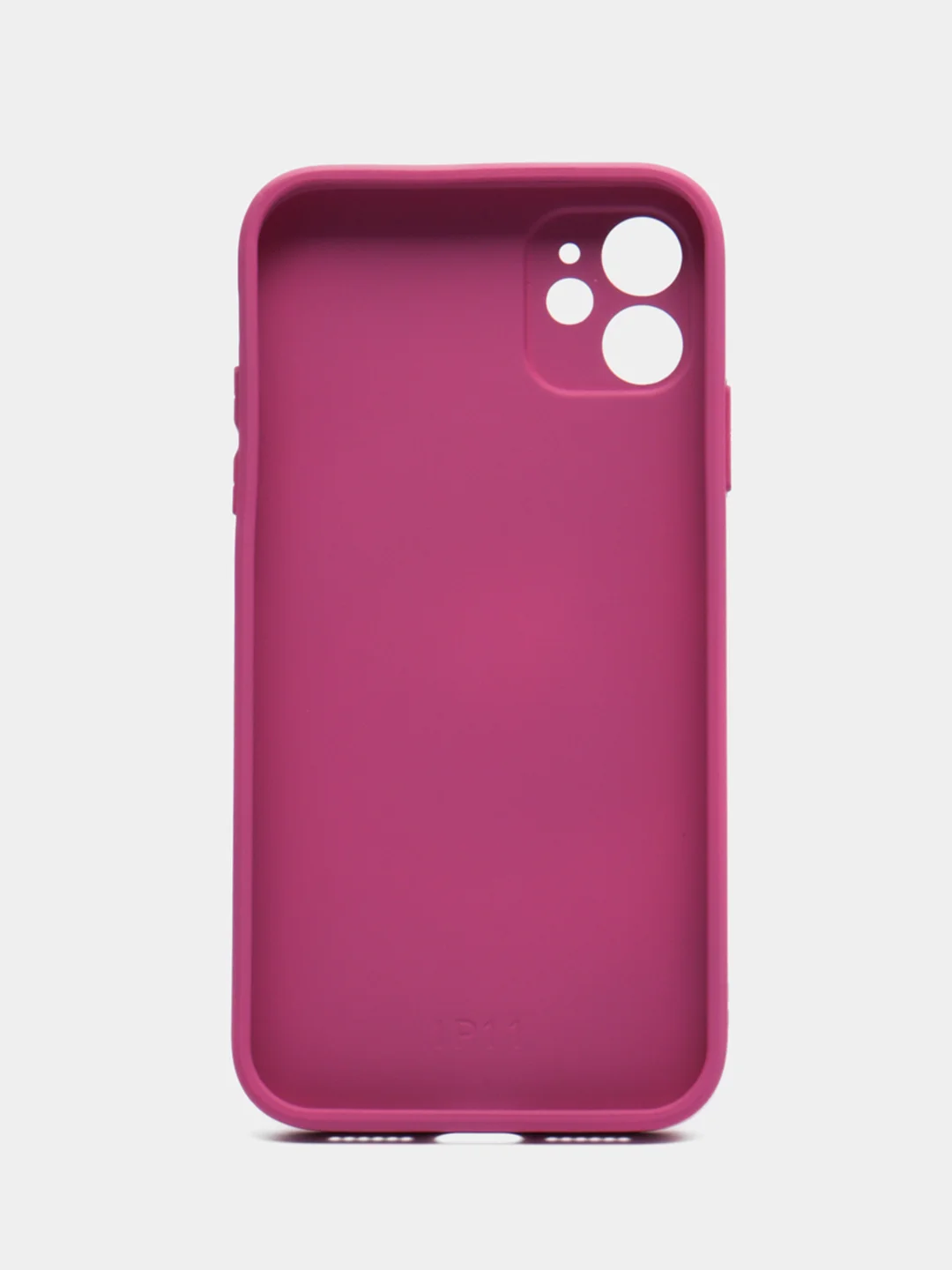 Тёмно-розовый чехол для iPhone 11, силиконовый, со стеклянной панелью